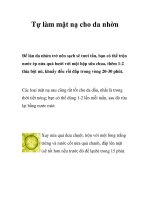 Tự làm mặt nạ cho da nhờn pdf
