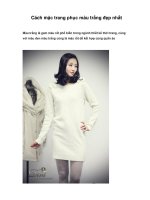 Cách mặc trang phục màu trắng đẹp nhất doc