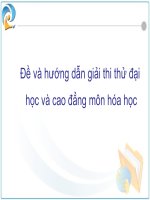 Đề và hướng dẫn giải thi thử đại học và cao đẳng môn Hóa pptx