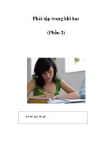 Phải tập trung khi học (Phần 2) docx