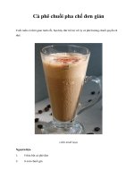 Cà phê chuối pha chế đơn giản pot