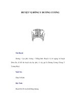 HUYỆT VỊ ĐÔNG Y DƯƠNG CƯƠNG pptx