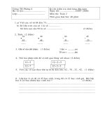 Toán 2: Đề thi KT đầu năm học 2007-2008