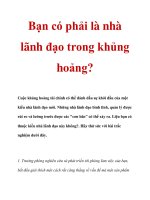 Bạn có phải là nhà lãnh đạo trong khủng hoảng? potx