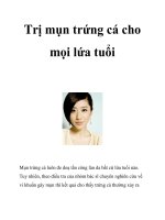 Trị mụn trứng cá cho mọi lứa tuổi pot