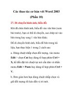 Các thao tác cơ bản với Word 2003 (Phần 10) pptx