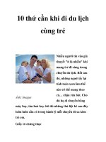 10 thứ cần khi đi du lịch cùng trẻ pot