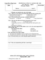 Đề KT cuối năm khoa sử địa 5