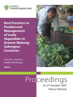 Best Practices in Postharvest Management of Leafy Vegetables in Greater Mekong Subregion docx