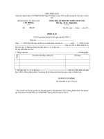 MẪU PHIẾU BÁO (Về kết quả thẩm định hồ sơ đề nghị cấp phôi VBCC ) pdf