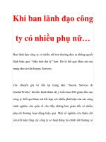 Khi ban lãnh đạo công ty có nhiều phụ nữ… pps