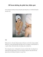 Để kem dưỡng da phát huy hiệu quả ppsx