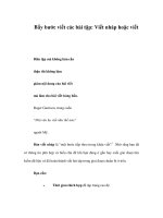 Bẩy bước viết các bài tập: Viết nháp hoặc viết pdf