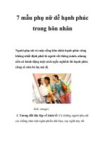 7 mẫu phụ nữ dễ hạnh phúc trong hôn nhân pptx