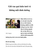 Giữ rau quả luôn tươi và không mất dinh dưỡng ppsx