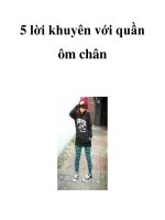 5 lời khuyên với quần ôm chân pptx