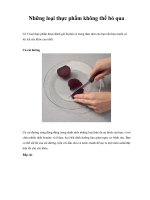 Những loại thực phẩm không thể bỏ qua potx