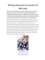 Phối hợp kháng sinh với corticoid: Cần thận trọng! ppt