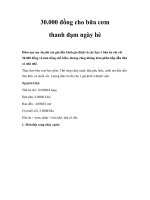 30.000 đồng cho bữa cơm thanh đạm ngày hè pptx