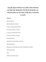 Cấp giấy phép triển lãm của cá nhân, nhóm triển lãm mỹ thuật tỉnh, thành phố, triển lãm mỹ thuật khu vực; triển lãm được Cục Mỹ thuật, Nhiếp ảnh và Triển lãm ủy quyền pps