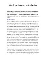 Một số loại thuốc gây bệnh hồng ban pps