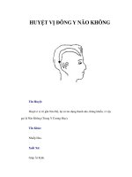 HUYỆT VỊ ĐÔNG Y NÃO KHÔNG pptx