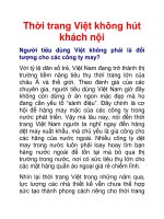 Thời trang Việt không hút khách nội Người tiêu dùng Việt không phải là đối docx