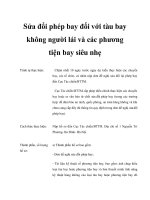 Sửa đổi phép bay đối với tàu bay không người lái và các phương tiện bay siêu nhẹ ppt