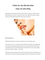 Chăm sóc cho đôi môi mềm căng vào mùa đông pptx