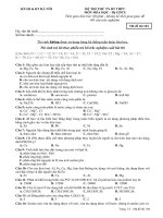 đề thi thử hóa TN