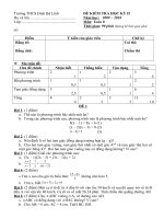 Đề thi và đáp án Toán 8 học kỳ II
