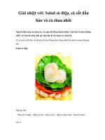 Giải nhiệt với: Salad sò điệp, cá sốt dầu hào và cà chua nhồi ppt