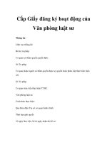 Cấp Giấy đăng ký hoạt động của Văn phòng luật sư pdf