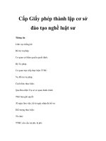 Cấp Giấy phép thành lập cơ sở đào tạo nghề luật sư potx