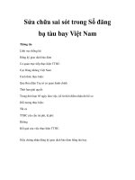 Sửa chữa sai sót trong Sổ đăng bạ tàu bay Việt Nam pptx