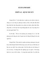 SÁCH LINH KHU - THIÊN 42: BỆNH TRUYỀN docx