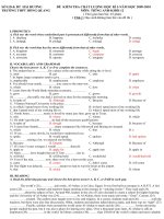 đề thi tiếng anh 12