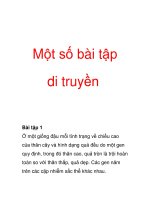Một số bài tập di truyền ppsx