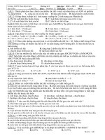 Trắc nghiệm sinh học học kỳ 1 lớp 12 doc