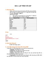 BÀI 2 - LẬP TRÌNH VỚI ASP pptx