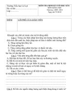 đề thi   HK II các môn lop 5