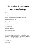 Cấp lại, đổi Giấy chứng nhận đăng ký quyền tác giả pdf