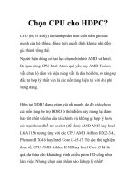 Chọn CPU cho HDPC? pptx