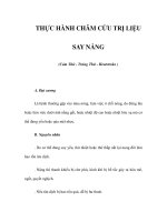 THỰC HÀNH CHÂM CỨU TRỊ LIỆU - SAY NẮNG pot