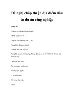Đề nghị chấp thuận địa điểm đầu tư dự án công nghiệp ppsx