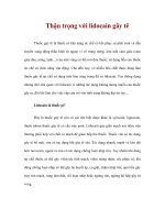 Thận trọng với lidocain gây tê potx