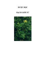 DƯỢC HỌC - BẠCH GIỚI TỬ ppt