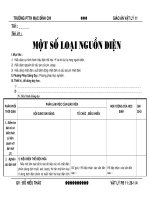 giáo án vật lý 11 - một số loại nguồn điện pptx