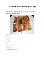 Thử bánh blinchiki của người Nga pot