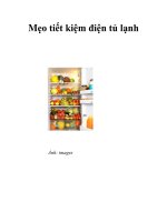 Mẹo tiết kiệm điện tủ lạnh pps